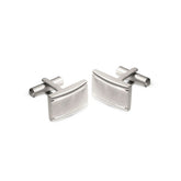Stainless Steel Cuff Links with Lined Edge